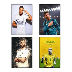 تابلو شاسي کارنيکا طرح طرفداران فوتبال Football Fan کد 50881 مجموعه 4 عددی