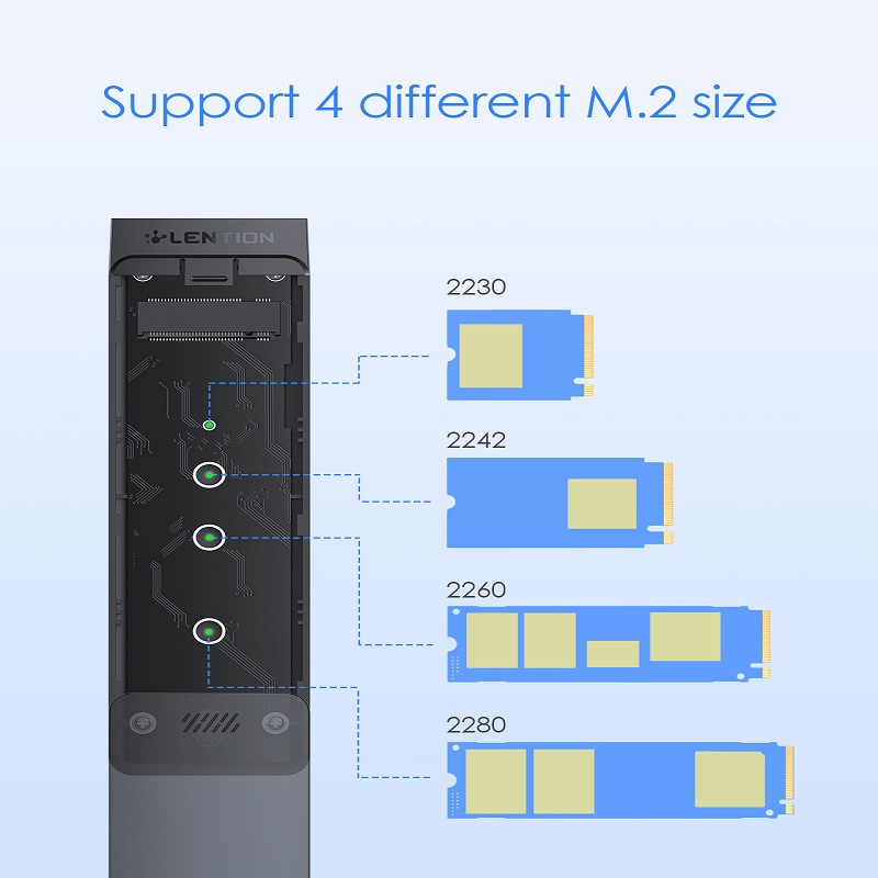 مبدل USB-C به M.2 لنشن مدل C9b