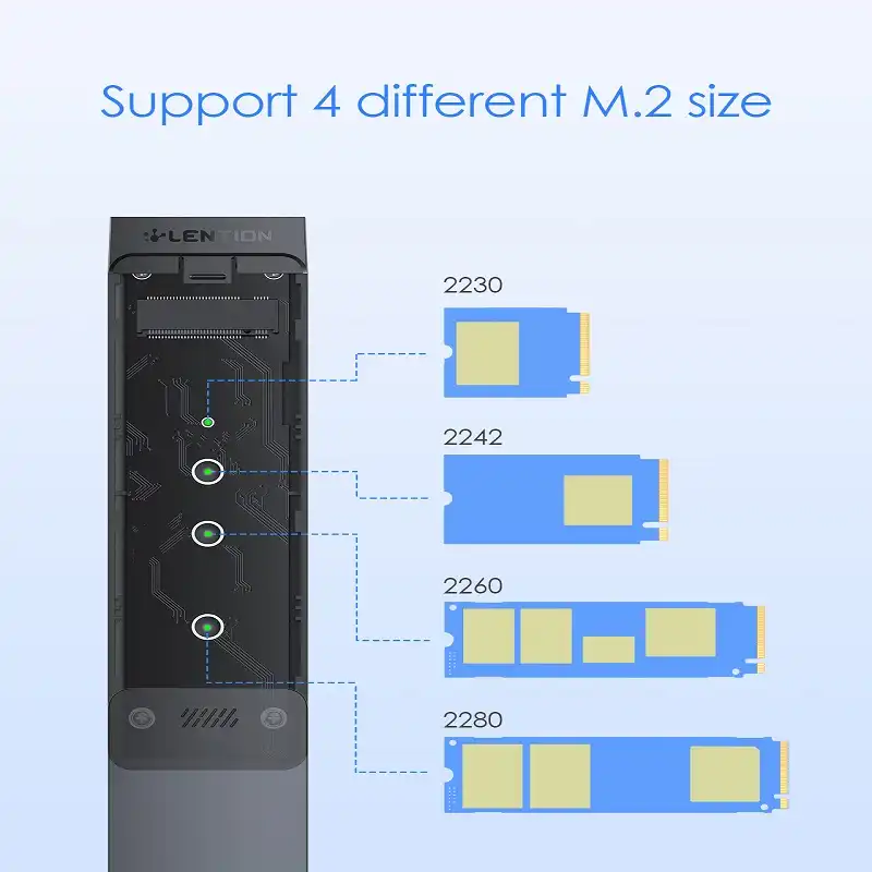 مبدل USB-C به M.2 لنشن مدل C9b