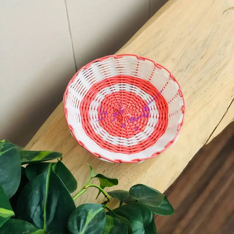 سبد حصیر بافی کلبه بلوط مدل بهار مجموعه 3 عددی