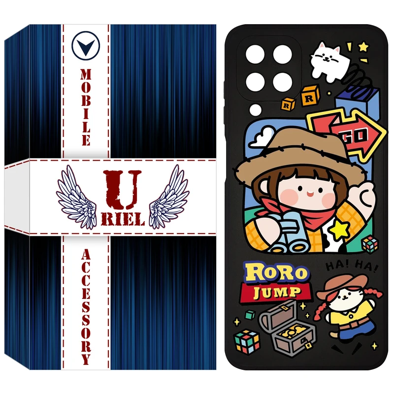 کاور یوریل مدل KSH کد 29 طرح دختر خوشحال مناسب برای گوشی موبایل سامسونگ Galaxy M33