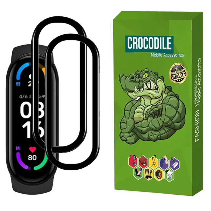 محافظ صفحه نمایش کروکودیل مدل C-PWM مناسب برای ساعت هوشمند شیائومی Mi Band 5 بسته 2 عددی