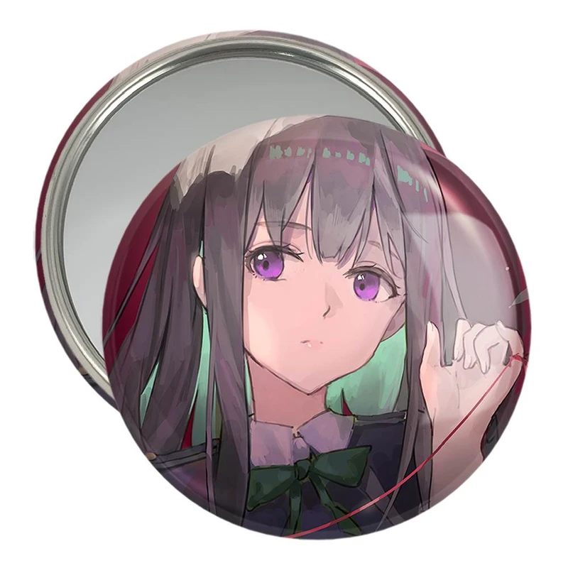آینه جیبی خندالو مدل تاکینا انیمه Lycoris Recoil  کد 23098