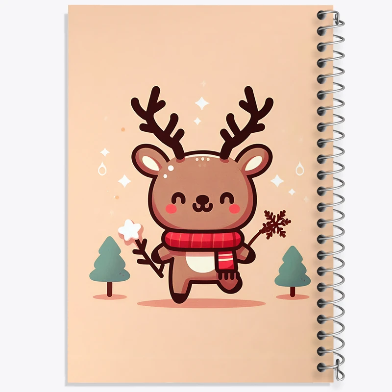 دفتر شطرنجی 50 برگ خندالو طرح گوزن کیوت کد N3365