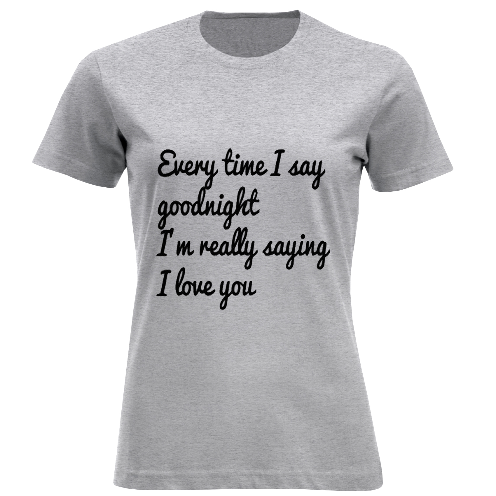 تی شرت آستین کوتاه زنانه مدل تایپوگرافی D919