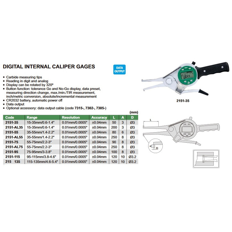 پرگار دیجیتال اینسایز مدل 35-2151 پرگار دیجیتال اینسایز مدل 35-2151