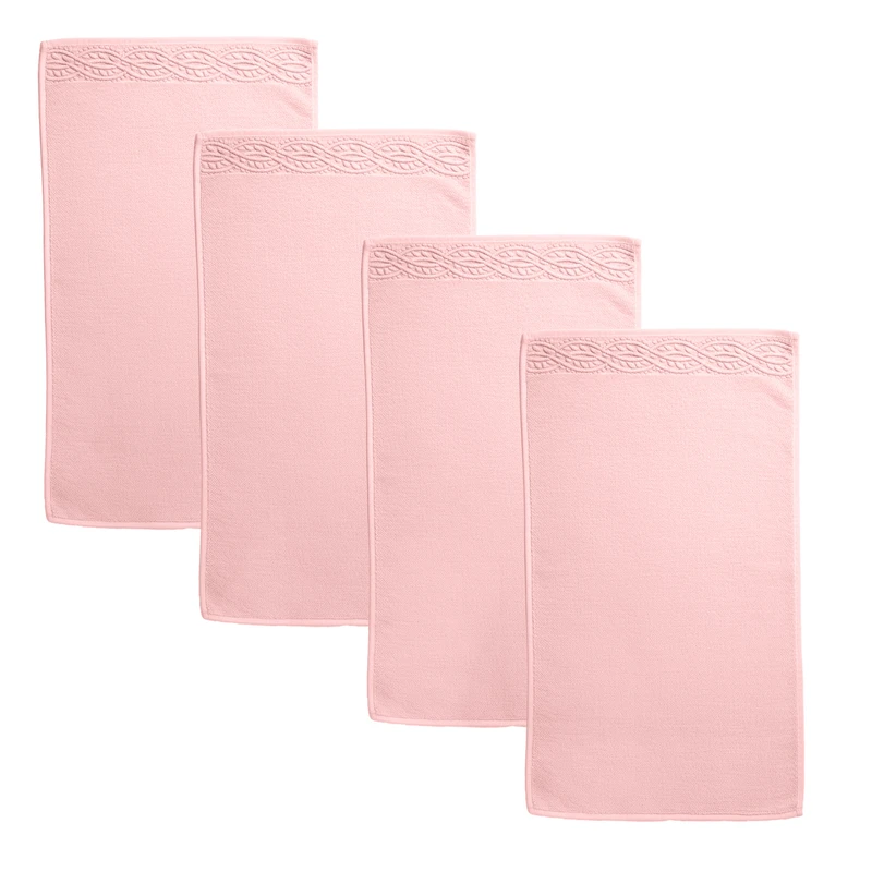 حوله دست و  صورت هوبی مدل YAPRAKLAR سایز 85x50 مجموعه 4 عددی