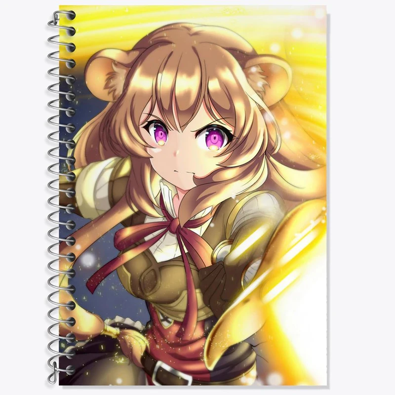 دفتر زبان 50 برگ خندالو مدل دو خط طرح رافتالیا انیمه ظهور قهرمان سپر کد 15964