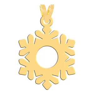 آویز گردنبند طلا 18 عیار زنانه فرشته مدل برف WNL-000546