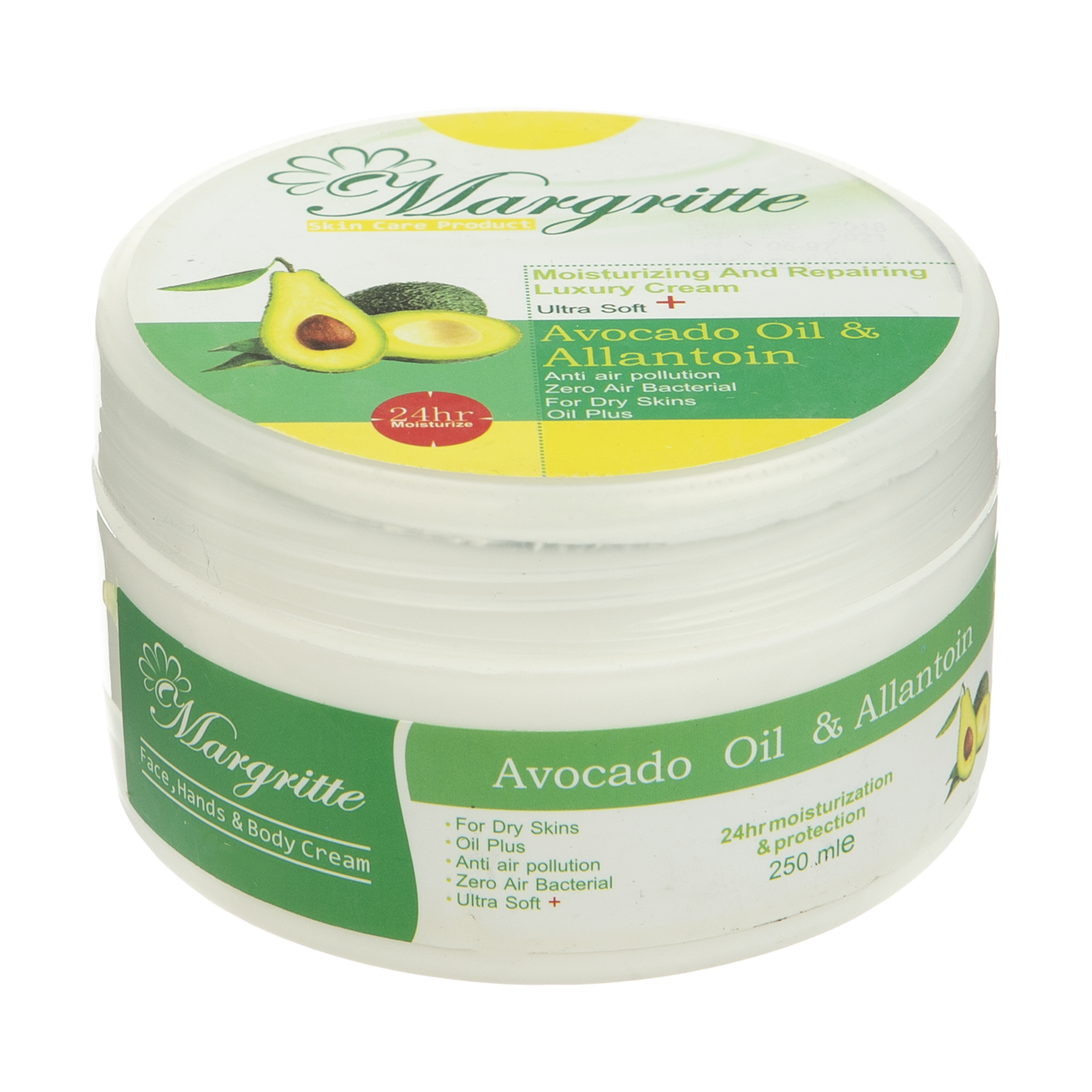 کرم مرطوب کننده مارگریت مدل Avocado Oil & Allantoin حجم 250 میلی لیتر