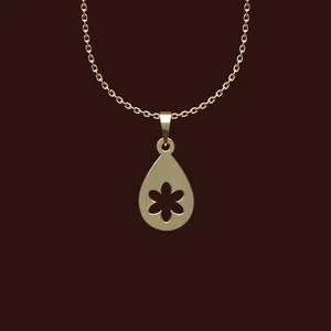 گردنبند طلا 18 عیار زنانه مدوپد مدل گل کد X2-1-1234