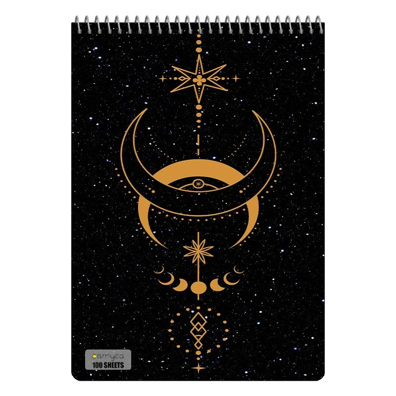دفتر شطرنجی 100 برگ کارنیکا طرح ماه Moon کد 43468