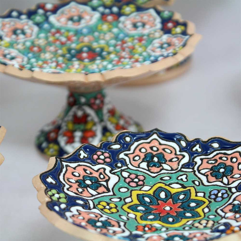 مجموعه ظروف هفت سین 6 پارچه مدل میناکاری کد arf-05