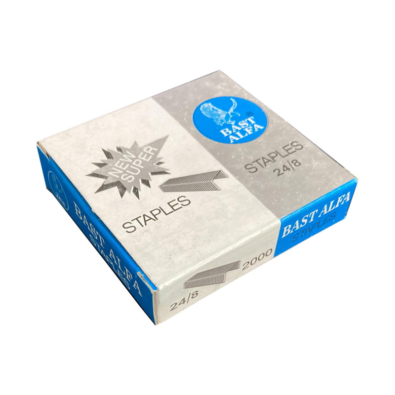 سوزن منگنه بست آلفا مدل SUPER سایز 24/8 بسته 20000 عددی