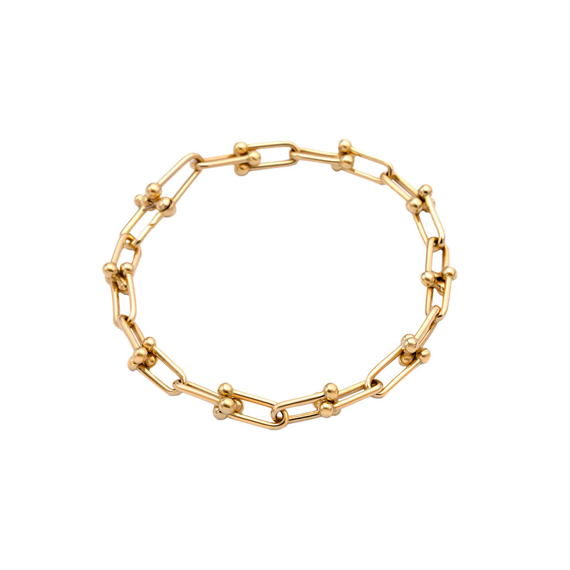 دستبند زنجیری طلا 18 عیار زنانه الی گالری مدل تیفانی سبک ساده