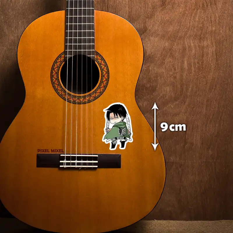 استیکر لپ تاپ پیکسل میکسل مدل انیمه اتک ان تایتان لیوای گوگولی کد 01