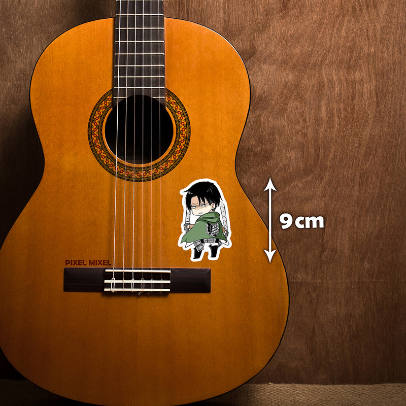 استیکر لپ تاپ پیکسل میکسل مدل انیمه اتک ان تایتان لیوای گوگولی