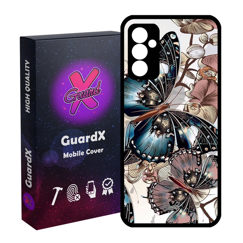 کاور گارد ایکس طرح پروانه مدل Glass10285 مناسب برای گوشی موبایل سامسونگ Galaxy A34 / A34 5G