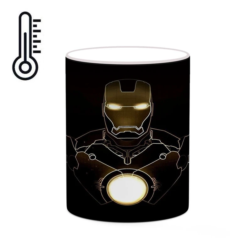 ماگ حرارتی کاکتی مدل مرد آهنی Iron Man کد mgh39113