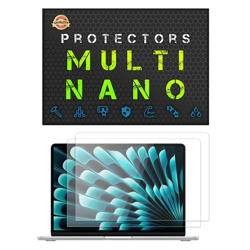 محافظ صفحه نمایش شفاف مولتی نانو مدل X-S2N مناسب برای لپ تاپ اپل MacBook Air 13 M3 13.6 Inch 2024 بسته دو عددی
