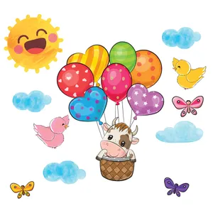 استیکر دیواری کودک مدل cute7 hk