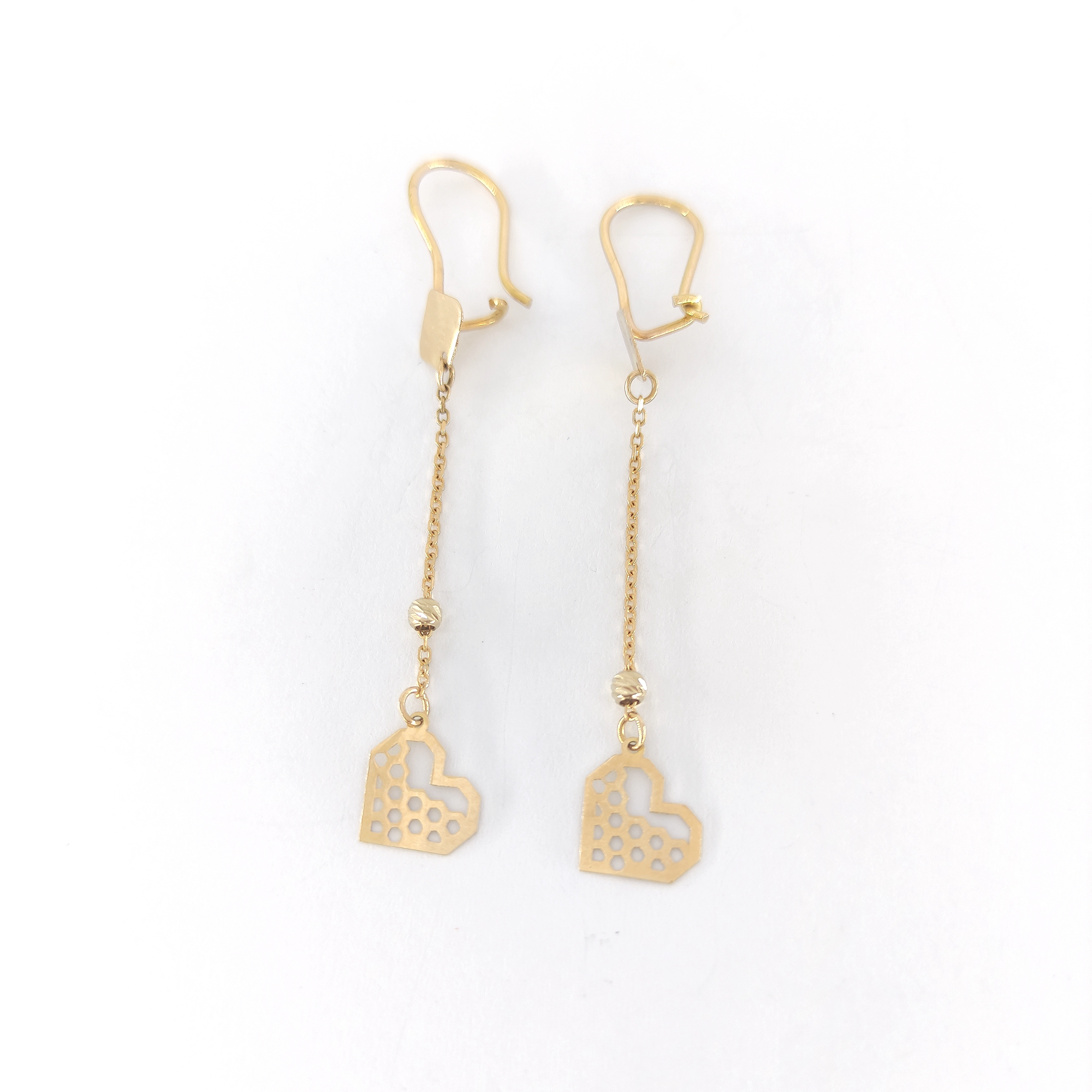 گوشواره طلا 18 عیار زنانه طلا و جواهرسازی افرا مدل 141