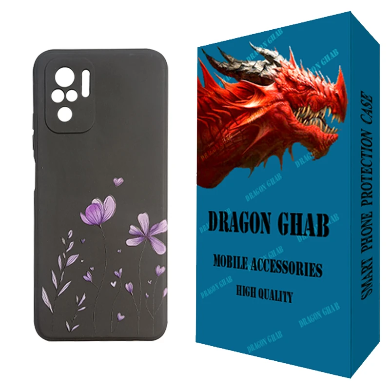 کاور دراگون قاب مدل CHPD طرح Black کد 001 مناسب برای گوشی موبایل شیائومی Redmi Note 10 / 10S