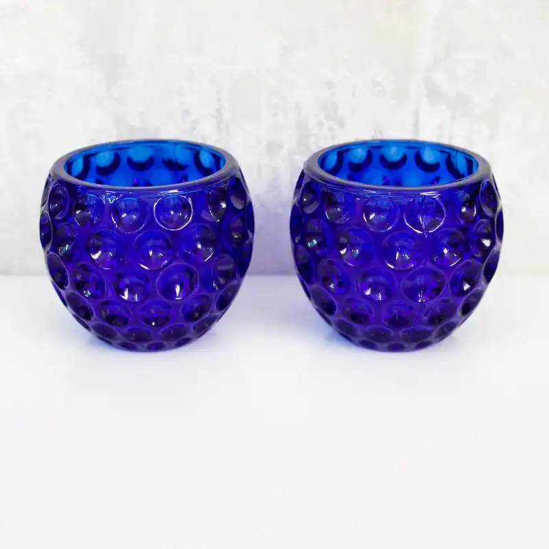 جاشمعی شیشه ای مدل توپی مجموعه 2 عددی