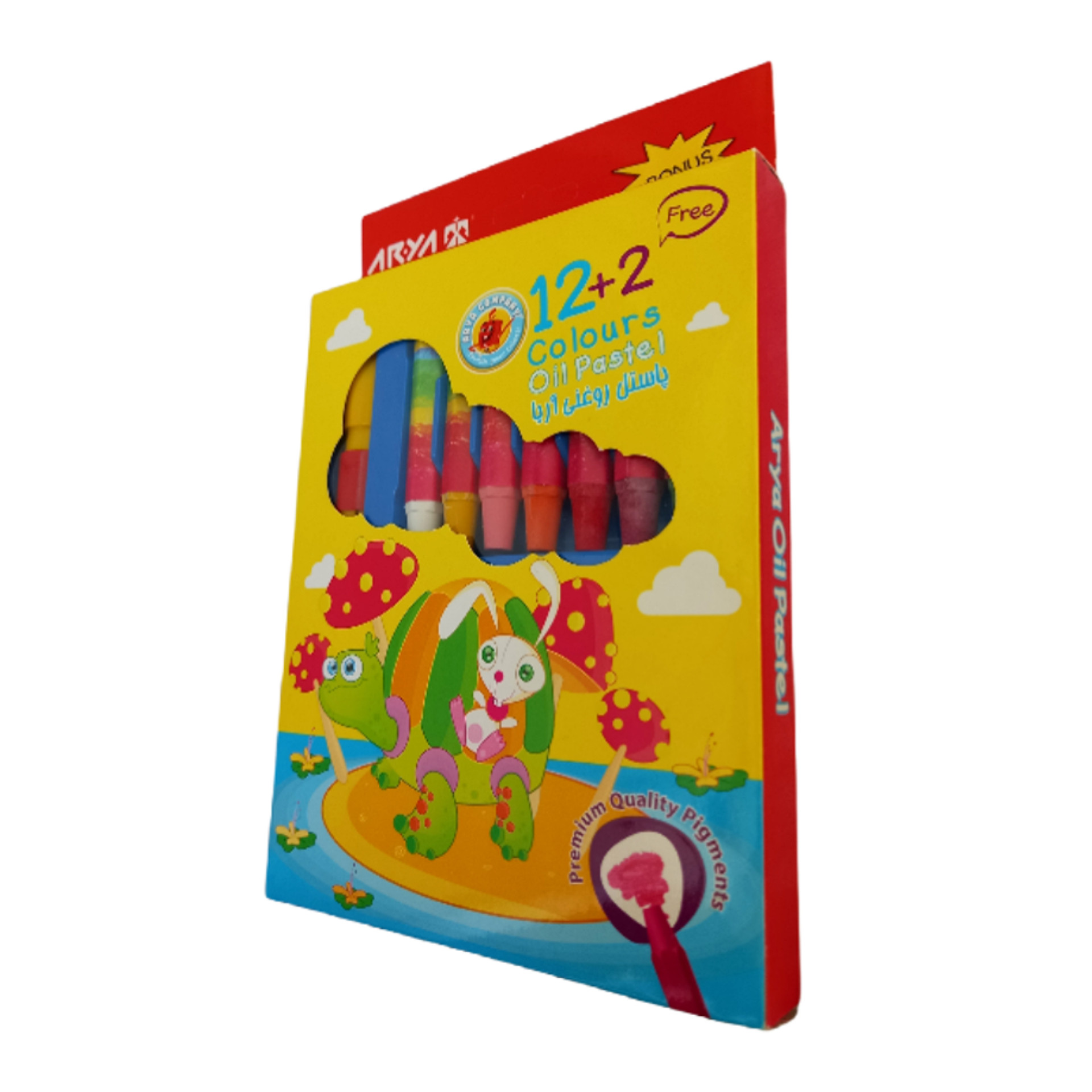 مداد شمعی 12 رنگ آریا مدل Aa مداد شمعی 12 رنگ آریا مدل Aa