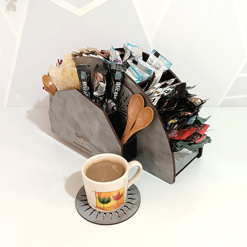 جعبه پذیرایی طرح لاکچری باکس مدل MK001-A-D مجموعه 5 عددی