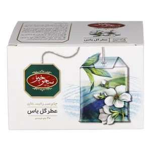 چای سبز کیسه‌ای گل یاس سحرخیز بسته 20 عددی