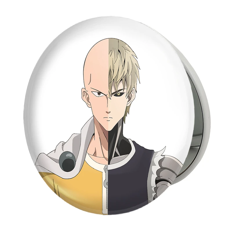 آینه جیبی خندالو طرح جنوس و سایتاما انیمه مرد تک مشتی One Punch Man مدل تاشو کد 11388 