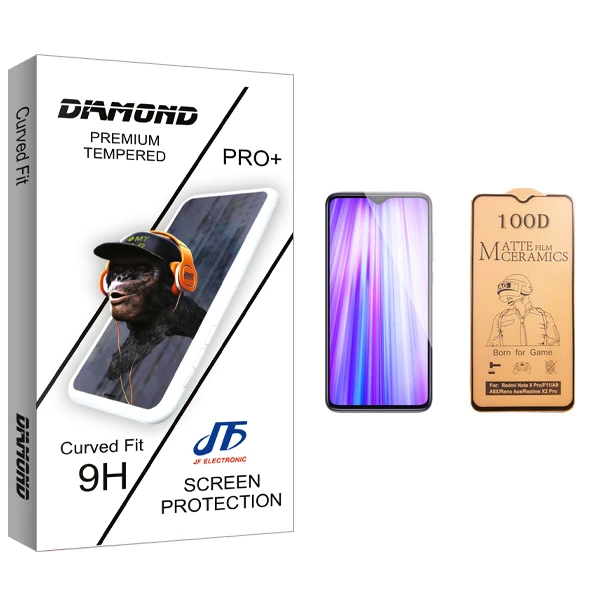 برای محافظ صفحه نمایش سرامیکی جی اف مدل Diamond glass مناسب گوشی موبایل شیائومی Redmi Note 8 Pro