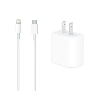 شارژر دیواری مدل MU7V2ZM/A به همراه کابل تبدیل USB-C به لایتنینگ