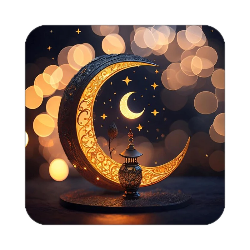 زیر لیوانی کاکتی طرح ماه و ستاره مدل mp52862