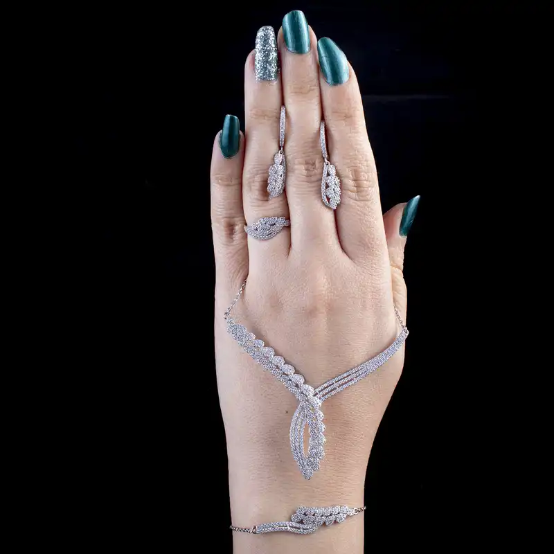 ست نقره زنانه مدل تنیسی AMT_M131