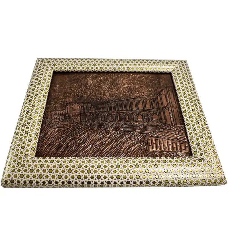 تابلو قلمزنی مسی طرح سی و سه پل کد 24p20