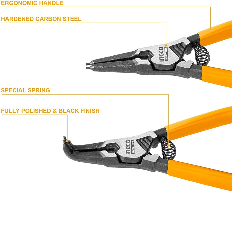 انبر خار باز کن و انبر خار جمع کن اینکو مدل HCCPS26125 سایز 5 اینچ مجموعه 4 عددی