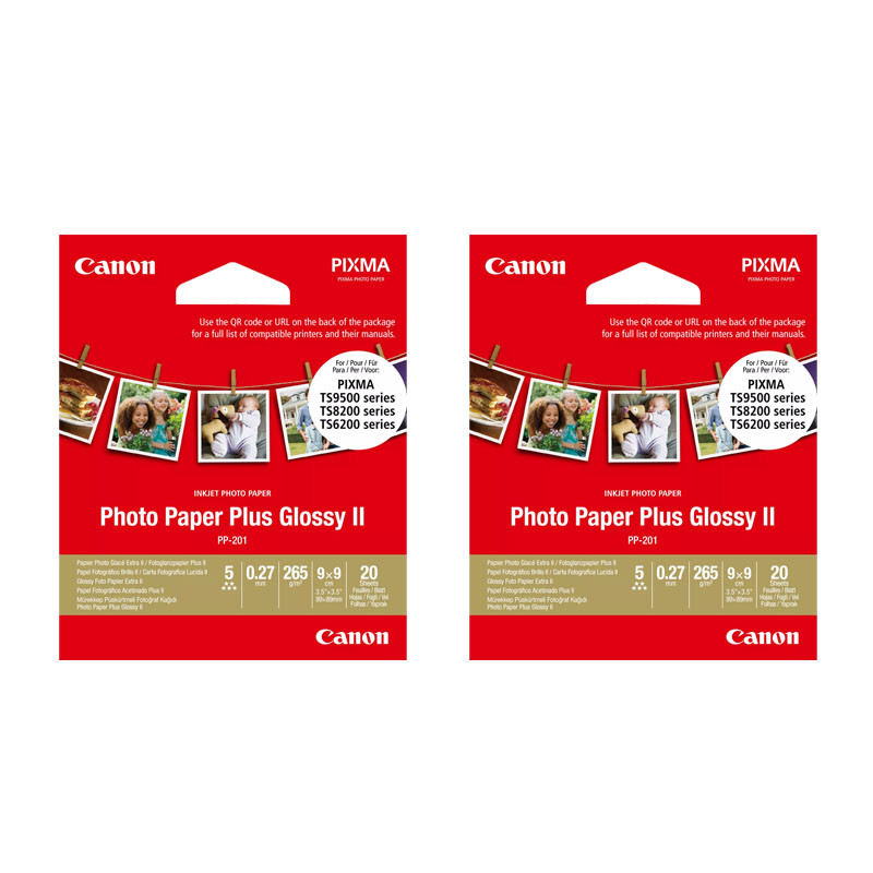 کاغذ فتوگلاسه کانن کد 201 سایز 9 در 9 سانتی متر بسته 40 عددی