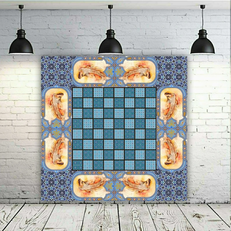 پوستر پارچه ای طرح شطرنج مدل اسلیمی کد SDP2024