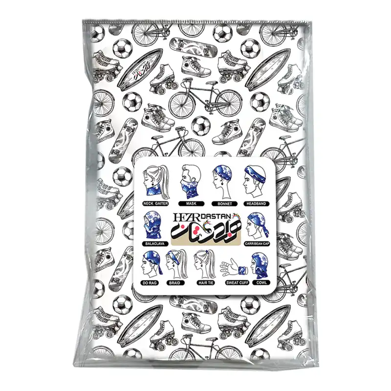 اسکارف ورزشی هزاردستان طرح اسکی و دوچرخه مدل das113