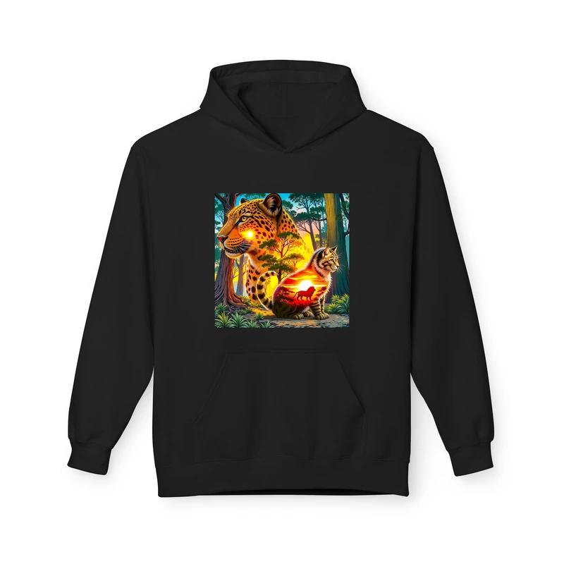 هودی مردانه پاد آفرین مدل پلنگ کد 387