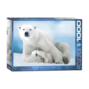 پازل 1000 تکه یوروگرافیکس پازلز مدل Polar Bear and Baby كد 1198-6000
