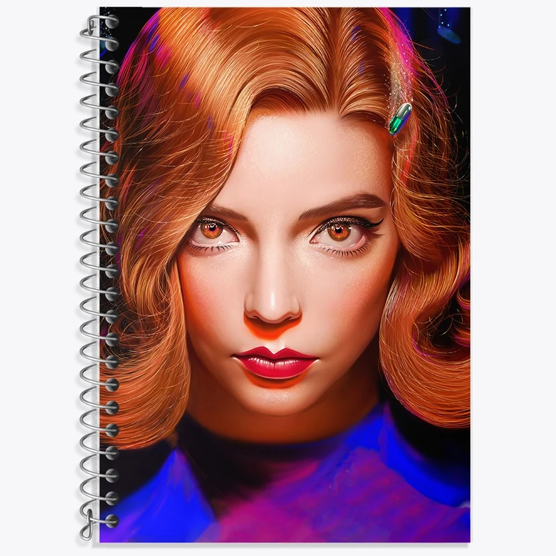 دفتر زبان 50 برگ خندالو مدل سه خط طرح سریال گامبی وزیر کد F1302