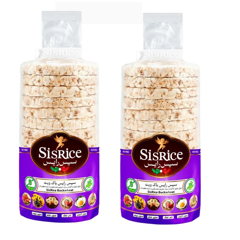 رایس کیک گندم سیاه بدون گلوتن سیس رایس - 120 گرم بسته 2 عددی