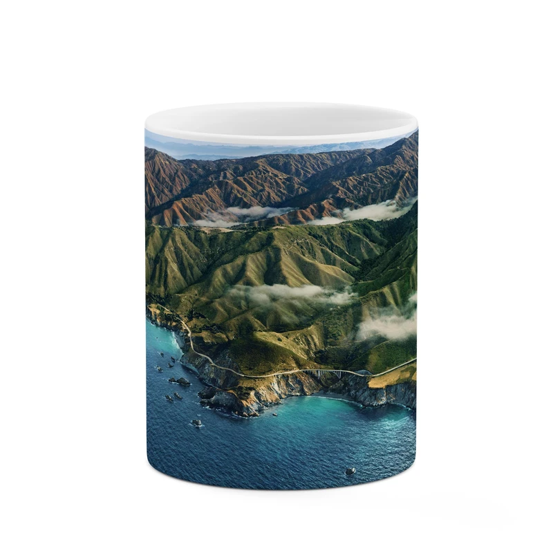 ماگ کاکتی طرح کوه و دریا کد mgp10247