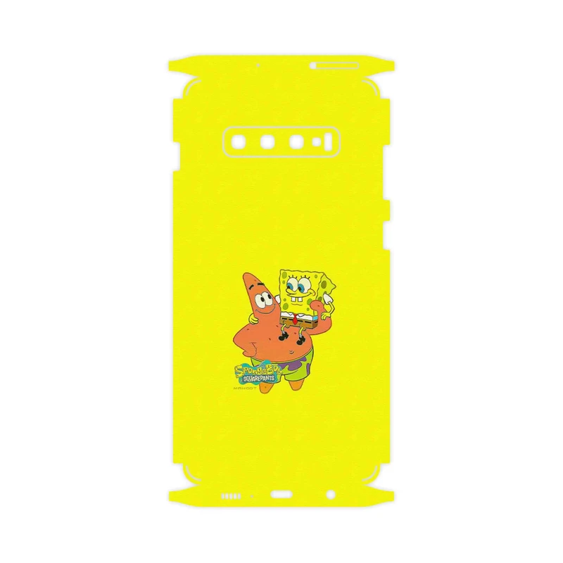 برچسب پوششی ماهوت مدل SpongeBob SquarePants-FullSkin مناسب برای گوشی موبایل سامسونگ Galaxy S10 Plus
