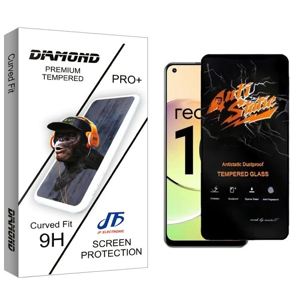 محافظ صفحه نمایش جی اف مدل Diamond Antistatic مناسب برای گوشی موبایل ریلمی 10 4G