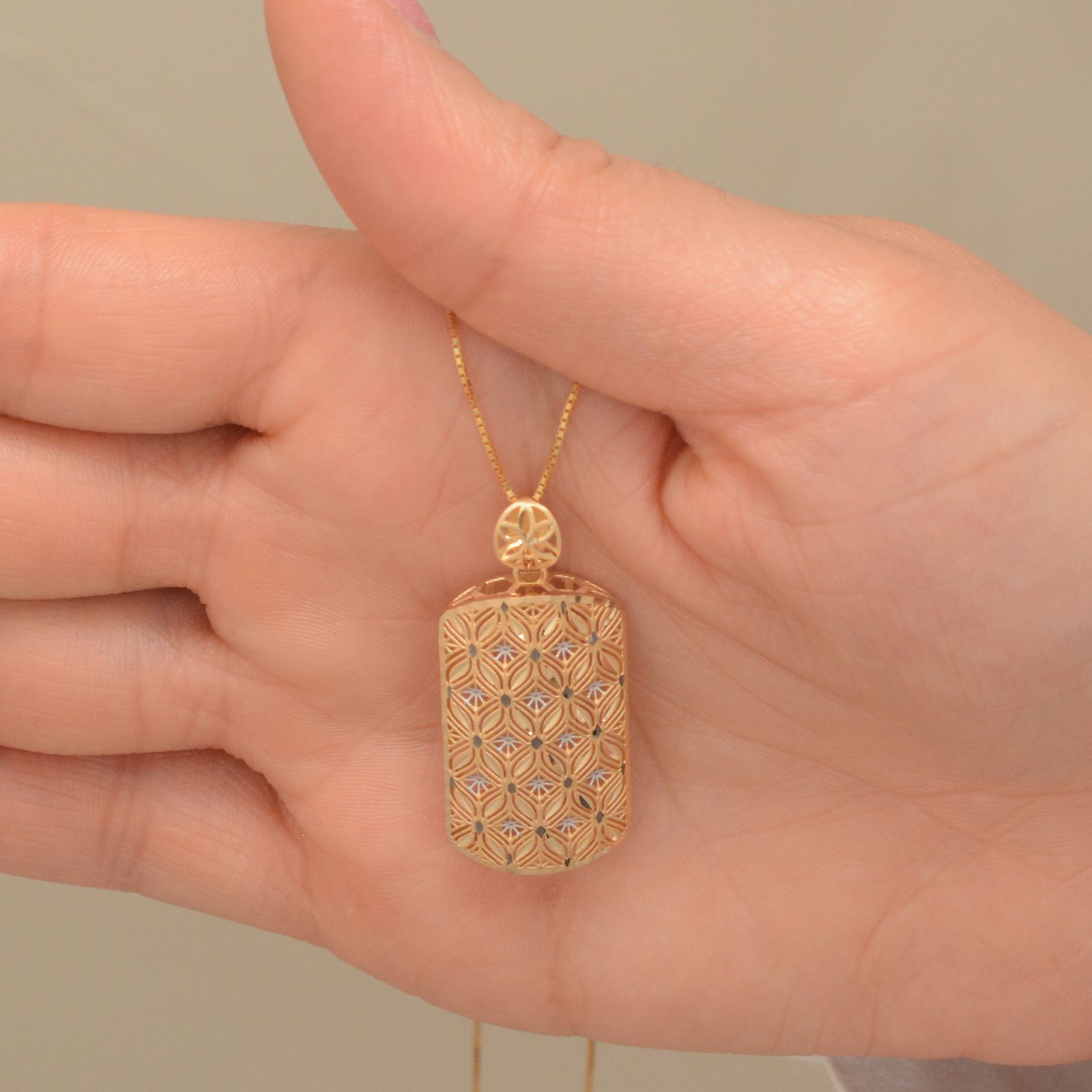 آویز گردنبند طلا 18 عیار زنانه طلای مستجابی مدل آوا کد 3694 -  - 2