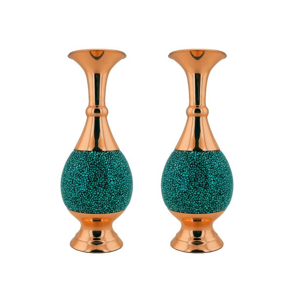 گلدان فیروزه کوبی حامد کریمی طرح صراحی کد hf192 مدل 20 بسته دو عددی گلدان فیروزه کوبی حامد کریمی طرح صراحی کد hf192 مدل 20 بسته دو عددی